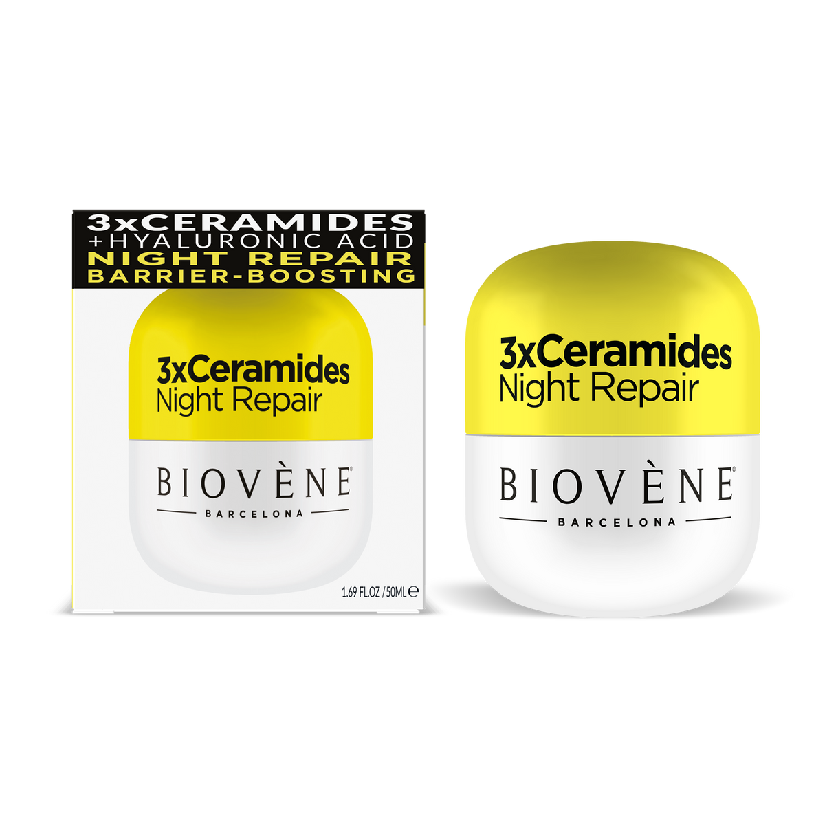 3X CERAMIDES NIGHT REPAIR Barrier-Boosting Night Cream with Extra-Hydrating HA, Ceramides, CICA &amp; Organic Banana