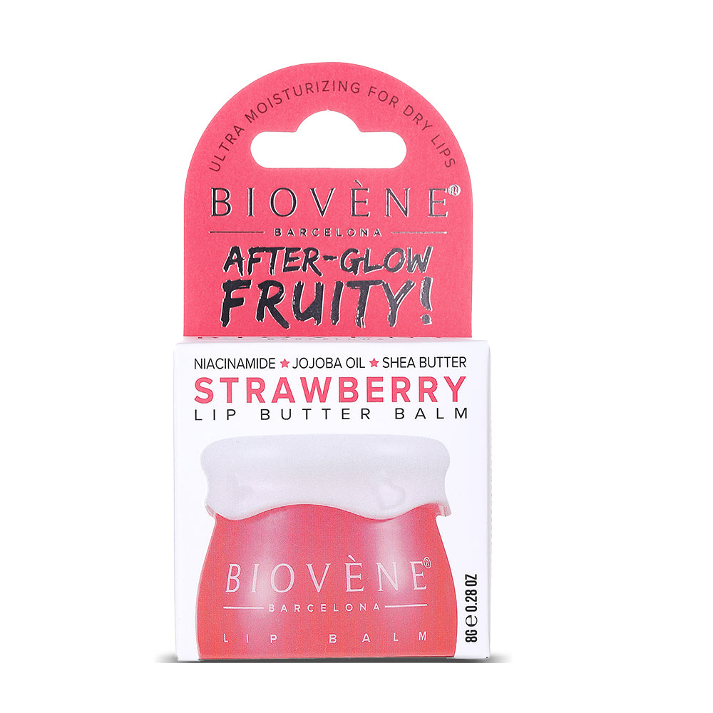 STRAWBERRY+NIACIN Lip Butter Balm After-Glow Fruity! Ultra Moisturizing for Dry &amp; Chapped Lips