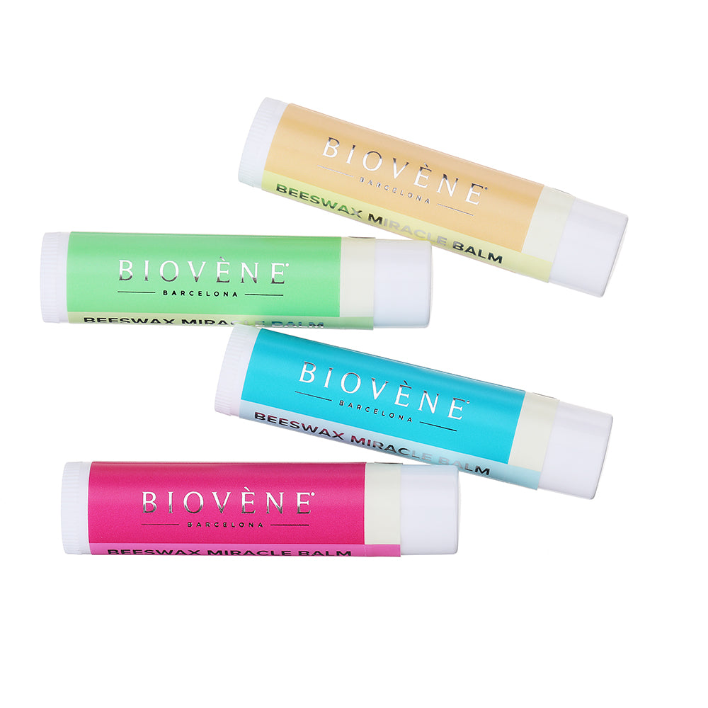 BEESWAX VANILLA BEAN Extra-Moisturizing Miracle Lip Balm for Dryness, Cracking &amp; Chapping, 4 pack