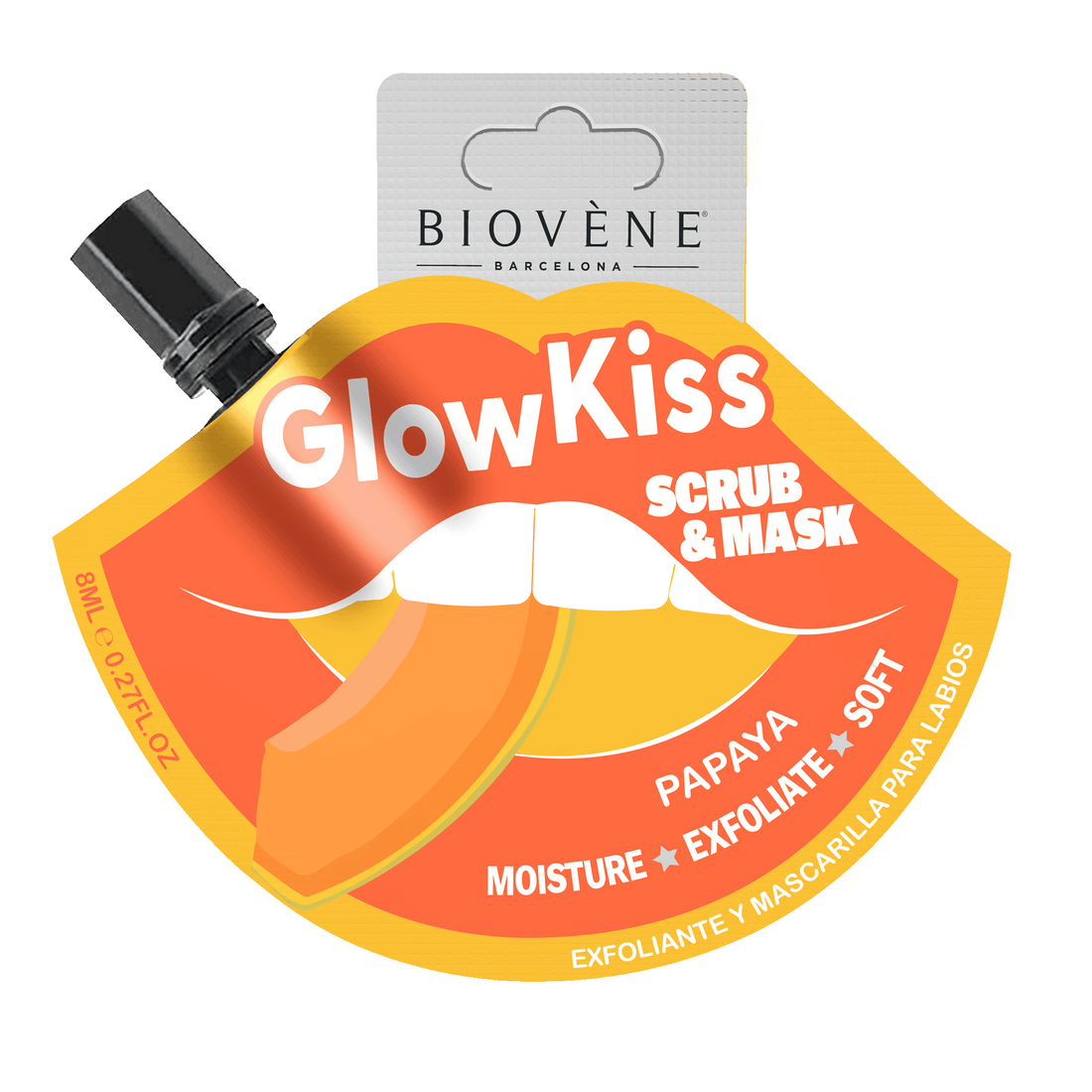 GLOW KISS Papaya Lip Scrub & Mask
