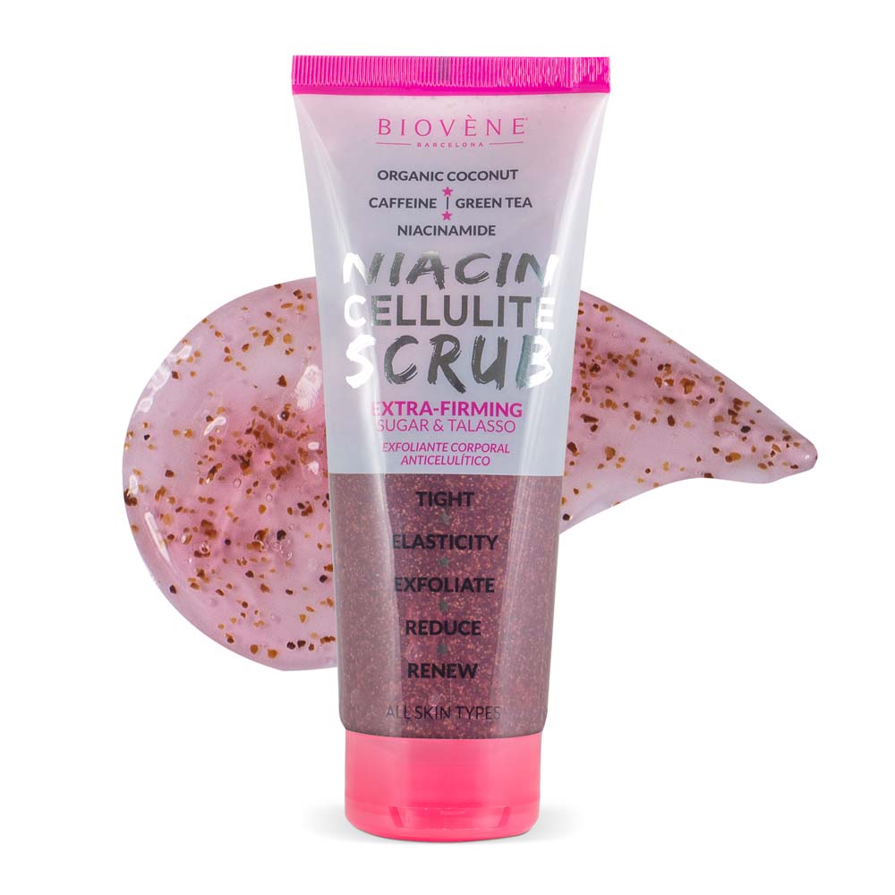 NIACIN CELLULITE SCRUB Extra-Firming Organic Coconut Sugar & Talasso Body Exfoliator